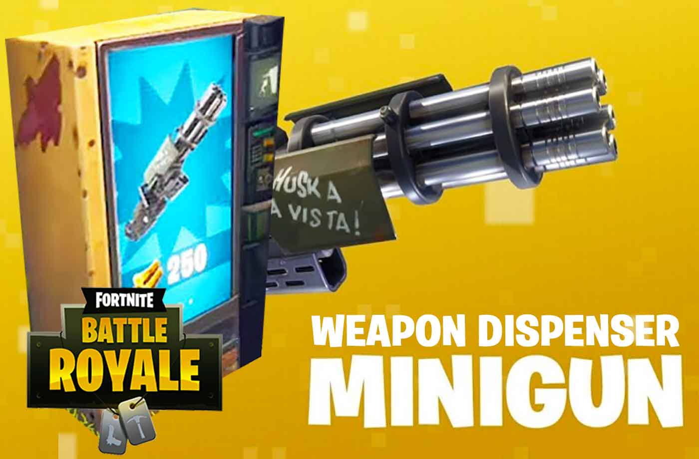 Coming Soon A Vending Machine Weapon Dispenser In Fortnite Battle Royale Kill The Game - brawl stars minigun