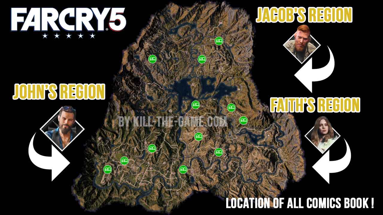 Guide Side Quest Golden Age Nostalgia Of Far Cry 5 Where Are Located The Comic Books Kill The Game