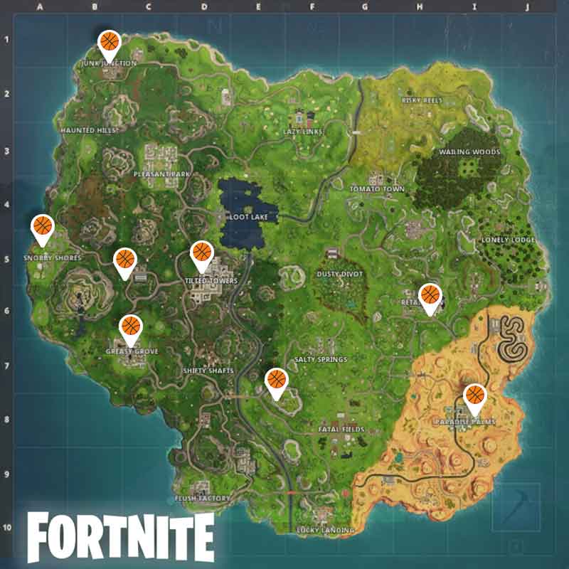 Fortnite Map Basketball Court Season 5 