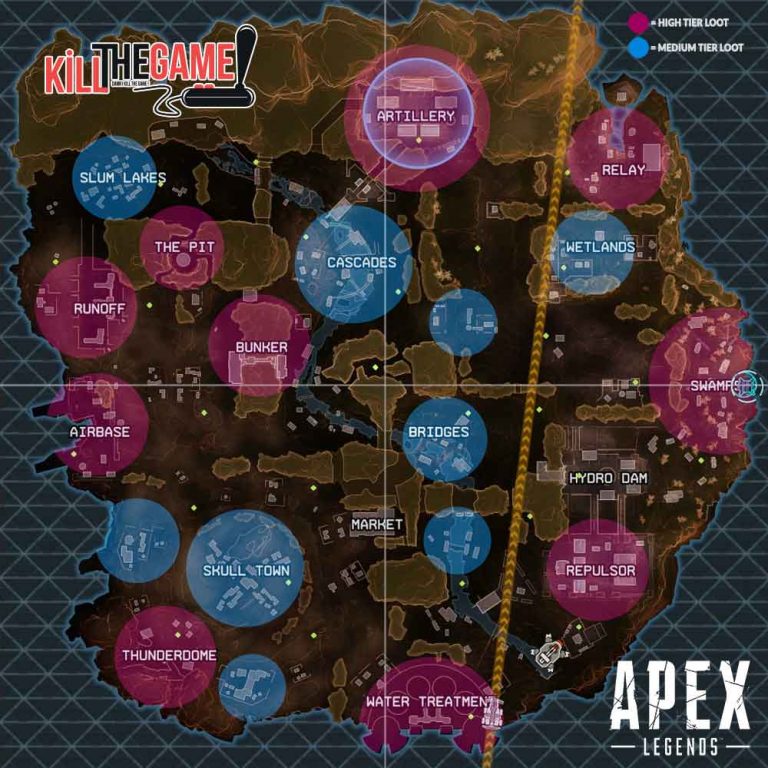 Apex Legends Map Best Landing Spot Loot Kings Canyon Kill The Game