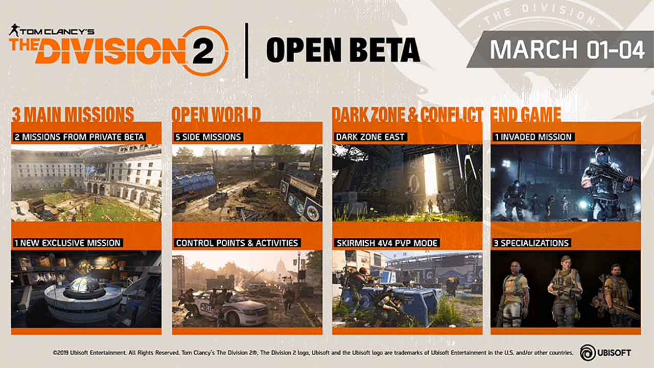 the division 2 open beta date