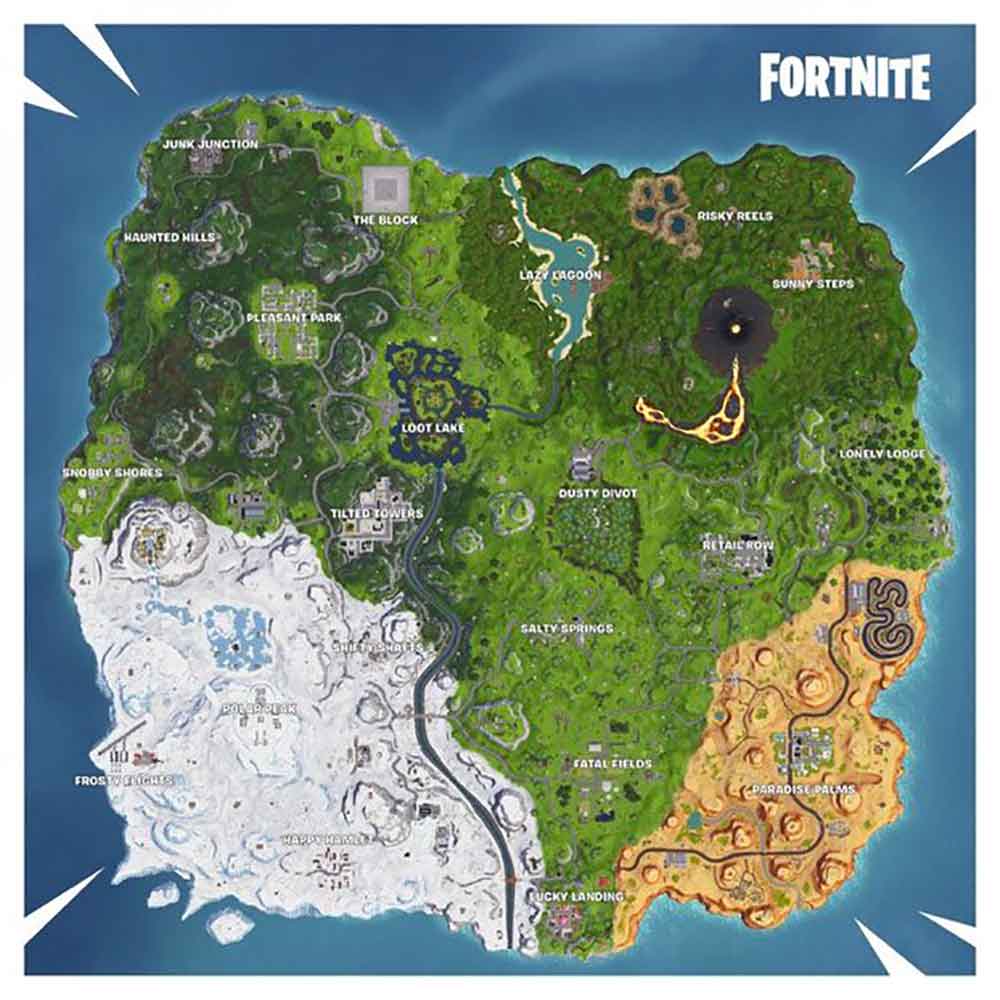 Complete Map Fortnite Season 8 New - 