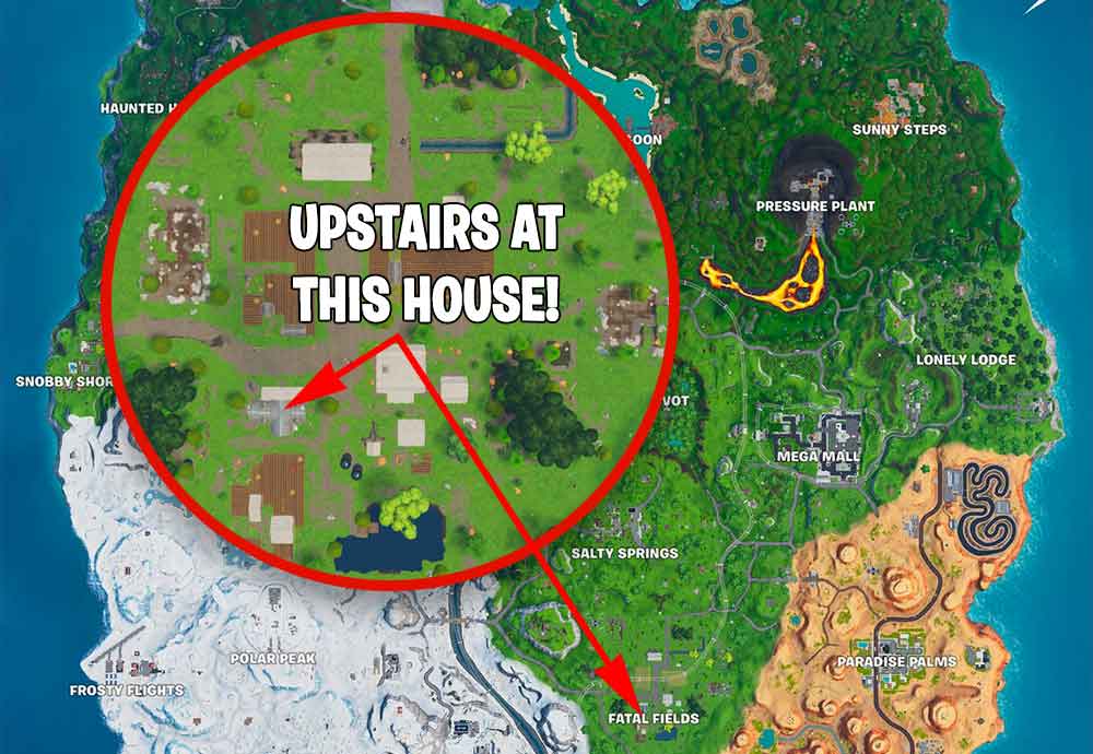 Fortnite Map Location Season 9 Fortbyte 24 Fatal Fields - 