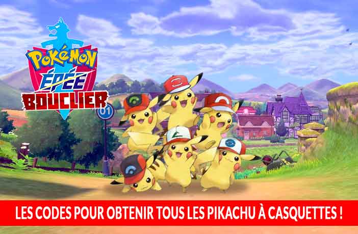 pokemon-epee-bouclier-codes-cadeaux-mysteres-pikachu-casquettes