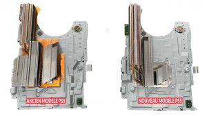 carte-mere-ancien-modele-PS5-et-nouveau-modele-PS5-refroidissement