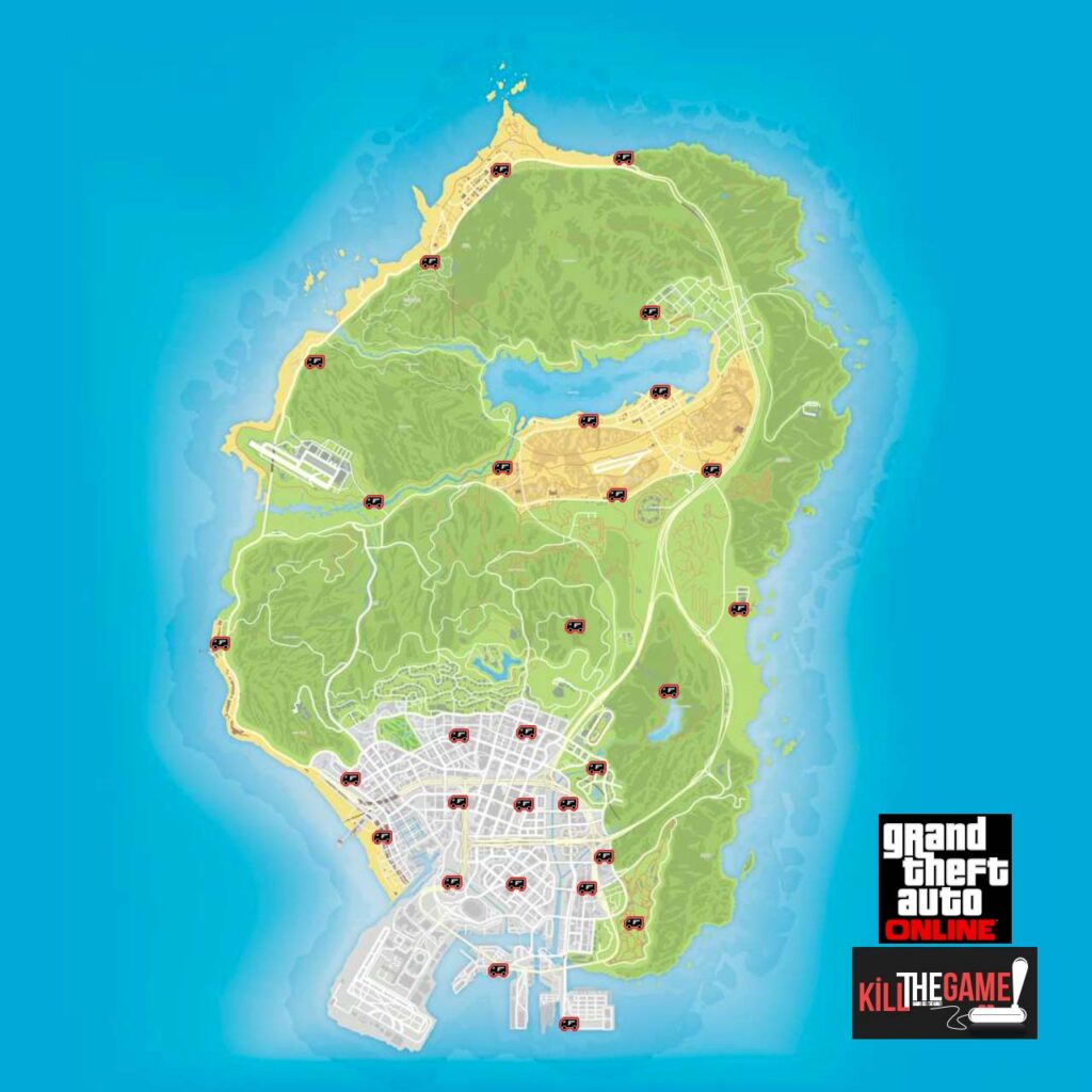 GTA 5 trouver facilement l’armurerie mobile sur la carte et obtenir le